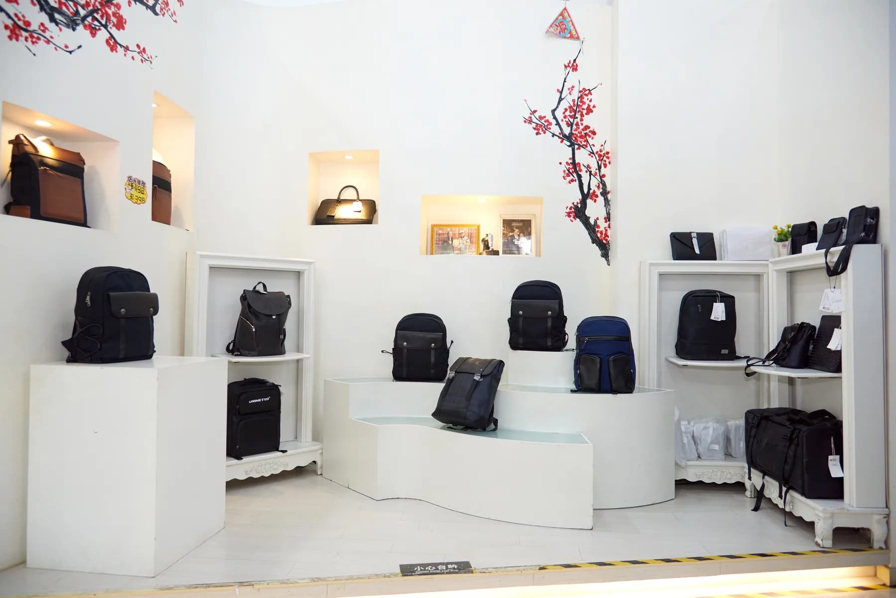 Bags displayed in the e.Both showroom